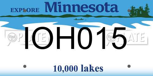 IOH015 Minnesota License Plate