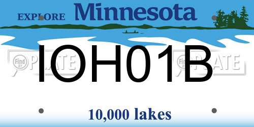 IOH01B Minnesota License Plate