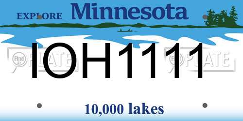 IOH1111 Minnesota License Plate