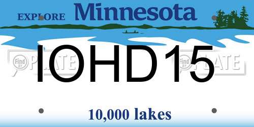 IOHD15 Minnesota License Plate