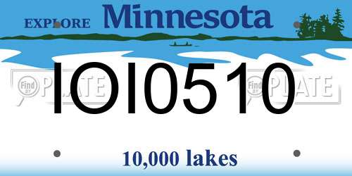 IOI0510 Minnesota License Plate