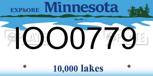 IOO0779 Minnesota License Plate
