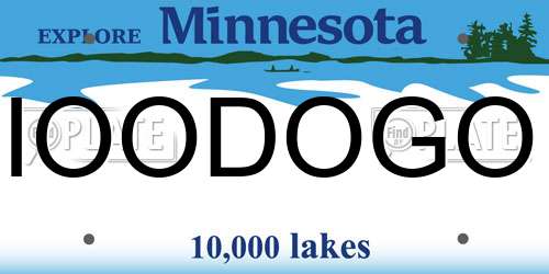 IOODOGO Minnesota License Plate