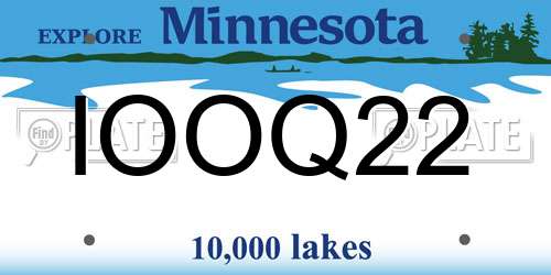 IOOQ22 Minnesota License Plate