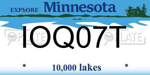 IOQ07T Minnesota License Plate