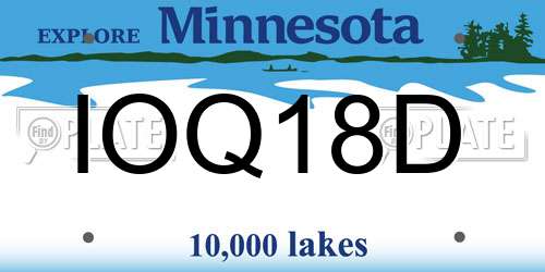 IOQ18D Minnesota License Plate