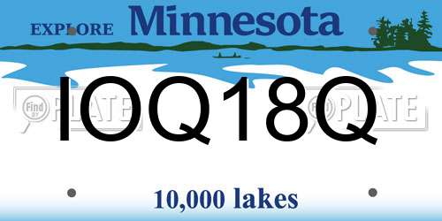 IOQ18Q Minnesota License Plate