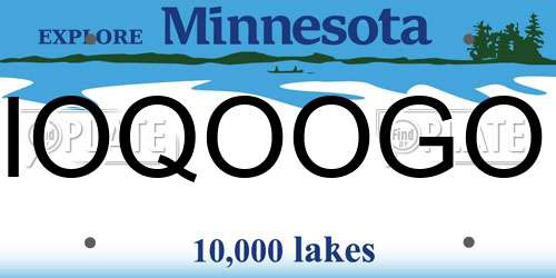 IOQOOGO Minnesota License Plate