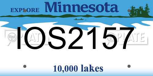 IOS2157 Minnesota License Plate