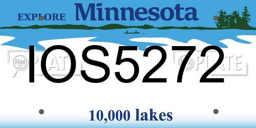 IOS5272 Minnesota License Plate