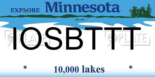 IOSBTTT Minnesota License Plate