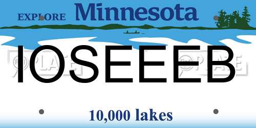 IOSEEEB Minnesota License Plate