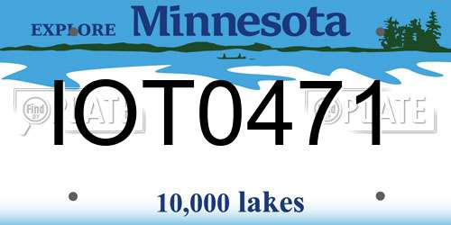 IOT0471 Minnesota License Plate