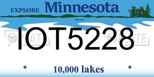 IOT5228 Minnesota License Plate