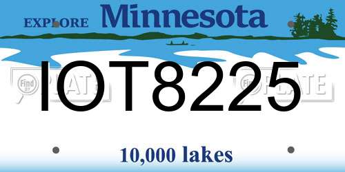 IOT8225 Minnesota License Plate