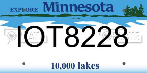 IOT8228 Minnesota License Plate