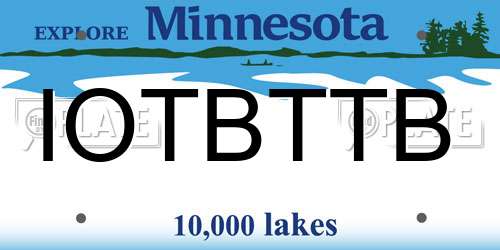 IOTBTTB Minnesota License Plate