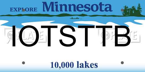 IOTSTTB Minnesota License Plate