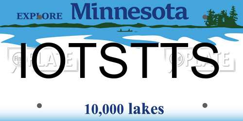 IOTSTTS Minnesota License Plate