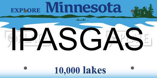 IPASGAS Minnesota License Plate