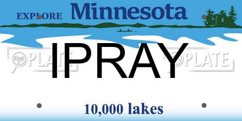 IPRAY Minnesota License Plate