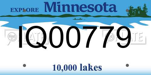 IQ00779 Minnesota License Plate