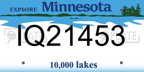 IQ21453 Minnesota License Plate