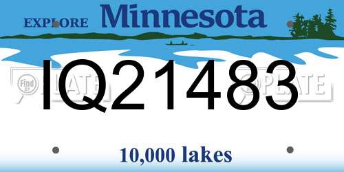 IQ21483 Minnesota License Plate