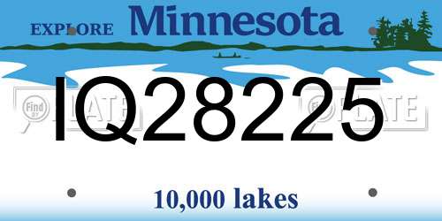 IQ28225 Minnesota License Plate