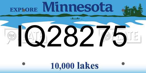IQ28275 Minnesota License Plate