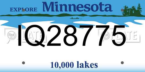 IQ28775 Minnesota License Plate