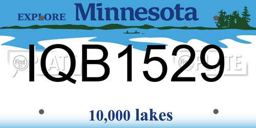 IQB1529 Minnesota License Plate