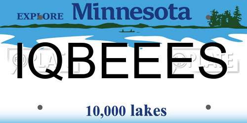 IQBEEES Minnesota License Plate