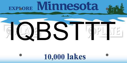 IQBSTTT Minnesota License Plate