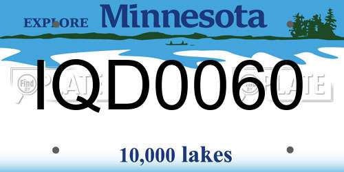 IQD0060 Minnesota License Plate