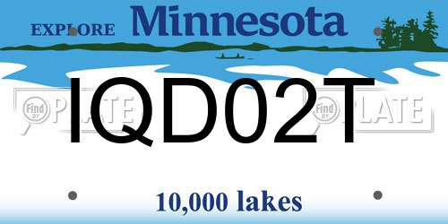 IQD02T Minnesota License Plate