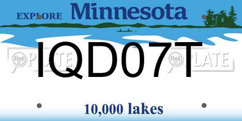 IQD07T Minnesota License Plate