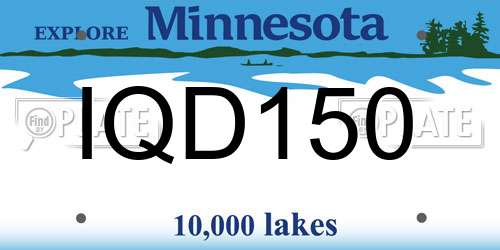 IQD150 Minnesota License Plate