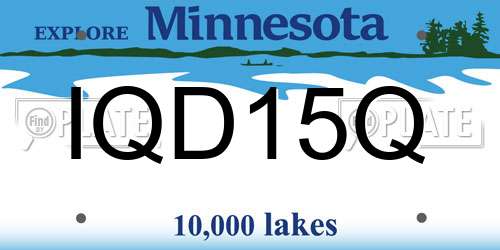 IQD15Q Minnesota License Plate