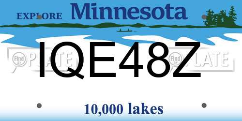 IQE48Z Minnesota License Plate
