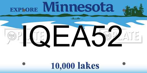 IQEA52 Minnesota License Plate