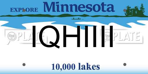 IQHIIII Minnesota License Plate
