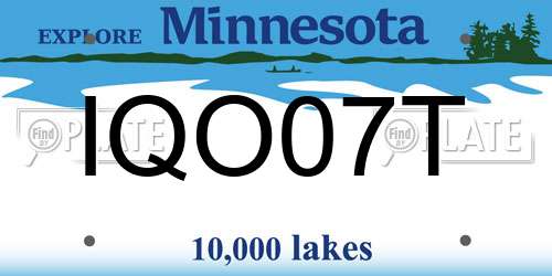 IQO07T Minnesota License Plate