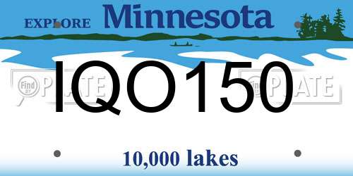 IQO150 Minnesota License Plate