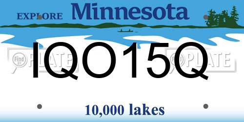 IQO15Q Minnesota License Plate