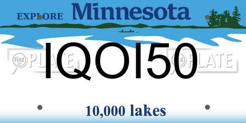 IQOI50 Minnesota License Plate