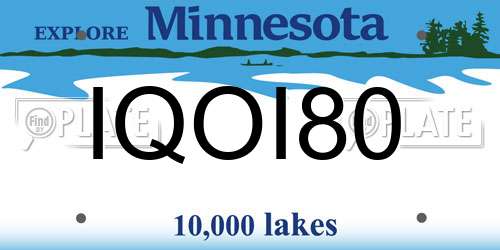 IQOI80 Minnesota License Plate