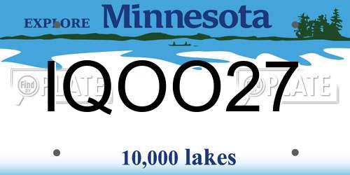 IQOO27 Minnesota License Plate