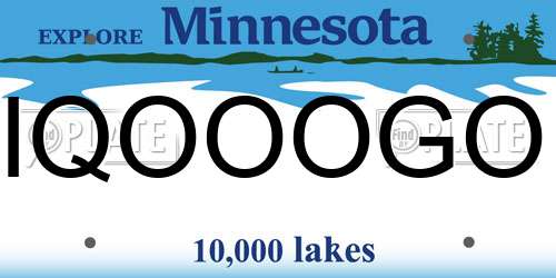 IQOOOGO Minnesota License Plate