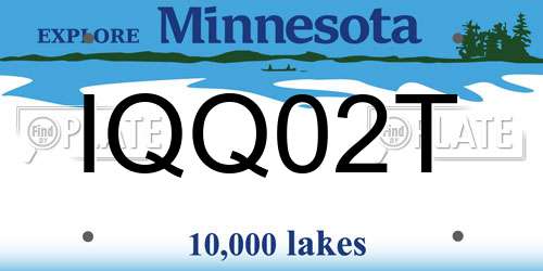 IQQ02T Minnesota License Plate